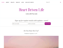Tablet Screenshot of heartdrivenlife.com